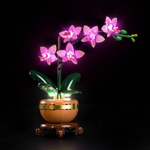 LocoLee Upgrade Licht Set Kompatibel mit Lego 10343 Mini Orchidee, Nur Lichter Set Kein Modell, Beleuchtung Set Compatible with Lego Mini Orchid 10343 Botanical Collection von LocoLee