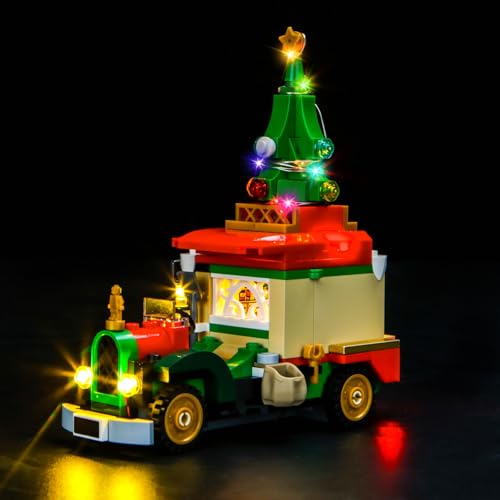 LocoLee Licht Set Kompatibel mit Lego 40746 Lieferwagen des Weihnachtsmanns, Nur Lichter Set - Kein Modell, Licht Beleuchtung Set Compatible with Lego Santa's Delivery Truck 40746 von LocoLee