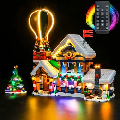 LocoLee Licht Set Kompatibel mit Lego 10339 Postamt des Weihnachtsmanns Fernbedienung Version, Nur Lichter Set - Kein Modell, Licht Beleuchtung Set Compatible with Lego Icons Santa's Post Office 10339 von LocoLee
