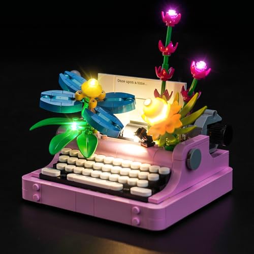 Licht Set Kompatibel mit Lego Schreibmaschine mit Blumen (Kein Lego-Modell), Licht Beleuchtung Set Compatible with Typewriter with Flowers 31169 von LocoLee