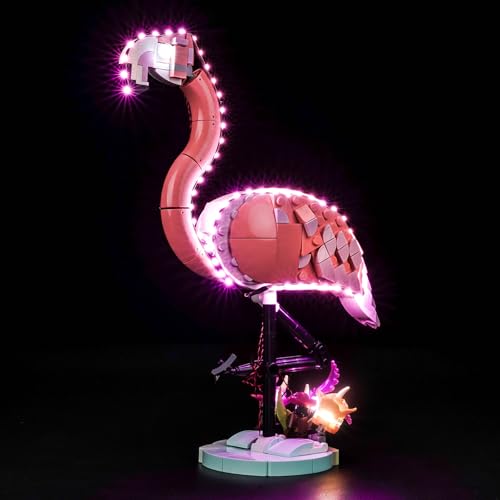 LocoLee Licht Set Kompatibel mit Lego 31170 Wilde Tiere: Rosa Flamingo, Nur Lichter Set, Licht Beleuchtung Set Compatible with Lego Wild Animals: Pink Flamingo 31170 (Nicht enthalten Modellset) von LocoLee
