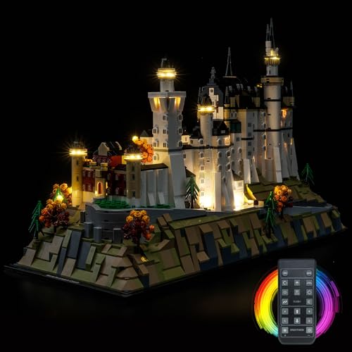 LocoLee Set Kompatibel mit Lego 21063 Neuschwanstein Castle (Kein - Lego-Set) Customized Fernbedienung Version Dekorative Beleuchtung Compatible with Lego 21063 Schloss Neuschwanstein von LocoLee