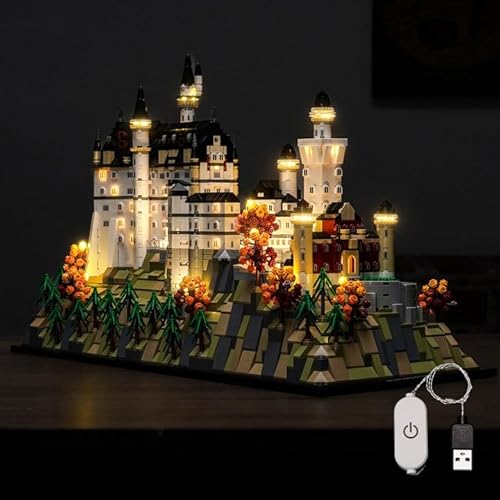 LocoLee Set Kompatibel mit Lego 21063 Neuschwanstein Castle (Kein - Lego-Set) Customized Version Dekorative Beleuchtung Compatible with Lego 21063 Schloss Neuschwanstein von LocoLee