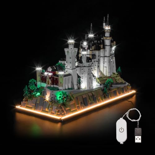 LocoLee Set Kompatibel mit Lego 21063 Neuschwanstein Castle (Kein - Lego-Set) Dekorative Beleuchtung Compatible with Lego 21063 Schloss Neuschwanstein von LocoLee