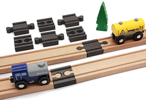 Locorico Ausgleichsschienen Mix für Holzeisenbahn kompatibel mit Brio von locorico
