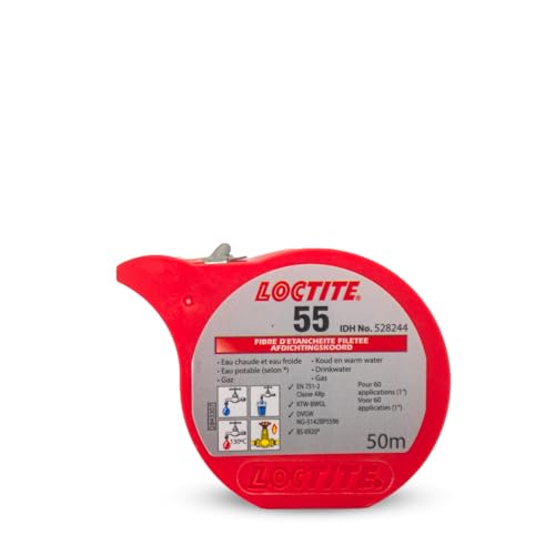 LOCTITE® 55 24 x 50 m Spule – Dichtdraht für Sanitärarbeiten | Dichtungsband für Rohre | Ersetzt Filasse und Fugenpaste | Ideale Lösung für die Abdichtung von Sanitärarbeiten von Loctite