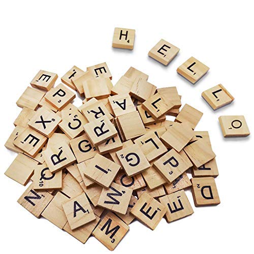 LoengMax Holz-Buchstaben-Fliesen, Scrabble-Buchstaben, Holz, zum Basteln, als Geschenk, Dekoration, 500 Stück LoengMax Holz-Buchstaben-Fliesen, Scrabble-Buchstaben, Holz, zum Basteln, als Geschenk, Dekoration, 500 Stück von LoengMax