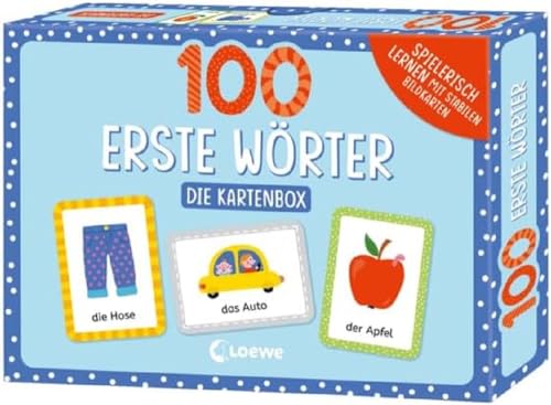 100 erste Wörter - Die Kartenbox: Spielerisch Lernen mit stabilen Bildkarten - Sprechen Lernen für Kleinkinder ab 18 Monaten von Loewe Verlag GmbH