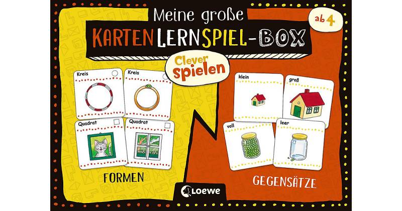 Buch - Clever spielen - Meine große KartenLernSpiel-Box - Formen/Gegensätze von Loewe Verlag
