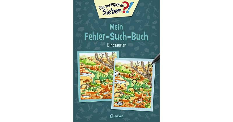 Buch - Die verflixten Sieben - Mein Fehler-Such-Buch: Dinosaurier von Loewe Verlag