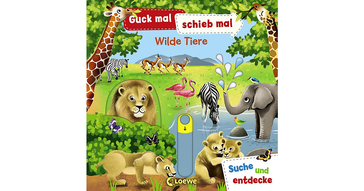 Buch - Guck mal, schieb mal! Suche und entdecke - Wilde Tiere Buch - Guck mal, schieb mal! Suche und entdecke - Wilde Tiere von Loewe Verlag