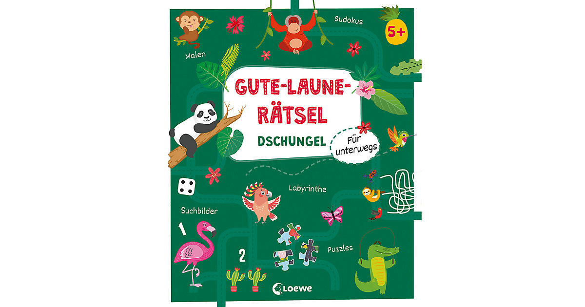 Buch - Gute-Laune-Rätsel unterwegs - Dschungel Kinder Buch - Gute-Laune-Rätsel unterwegs - Dschungel Kinder von Loewe Verlag