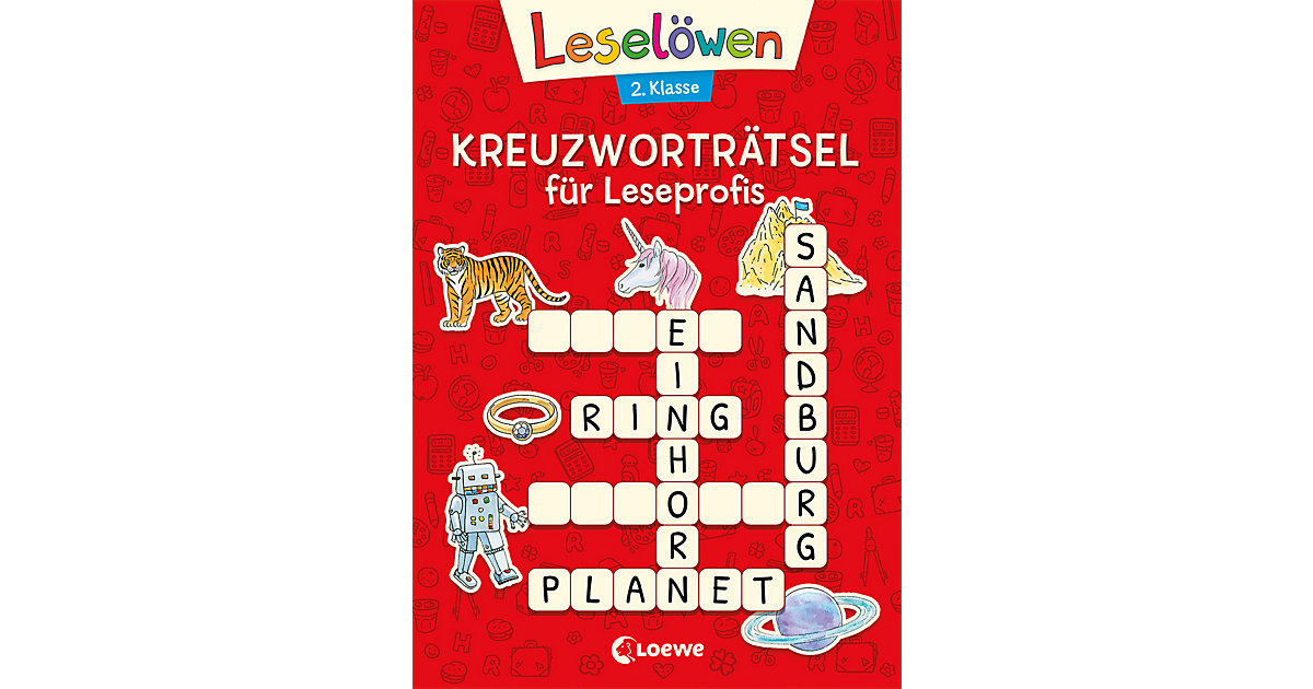 Buch - Leselöwen Kreuzworträtsel Erstleser: 2: Klasse (Rot)  Kinder von Loewe Verlag