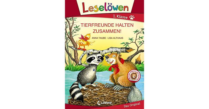 Buch - Leselöwen: Tierfreunde halten zusammen!, Großbuchstabenausgabe von Loewe Verlag