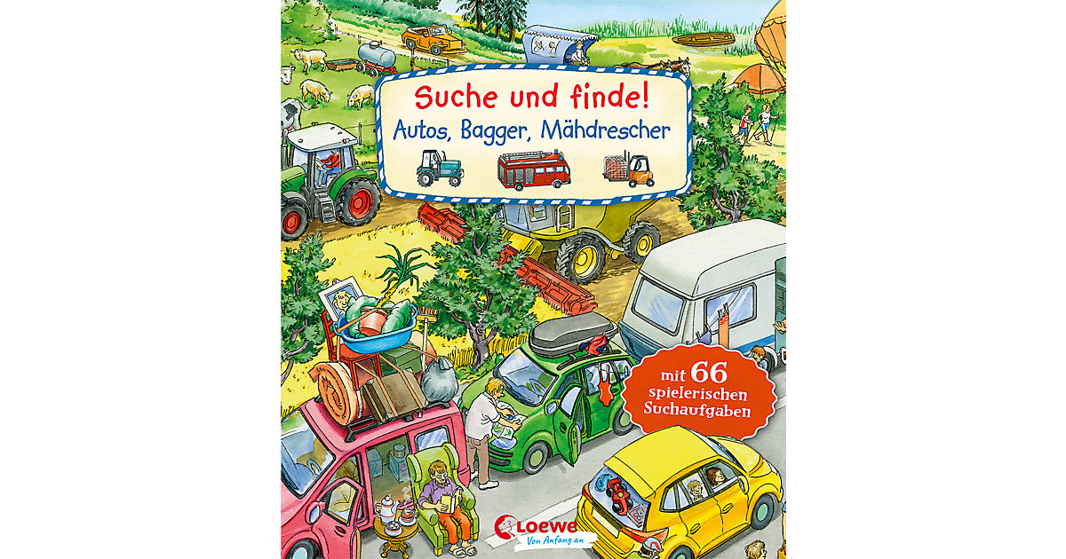 Buch - Suche und finde! - Autos, Bagger, Mähdrescher Buch - Suche und finde! - Autos, Bagger, Mähdrescher von Loewe Verlag