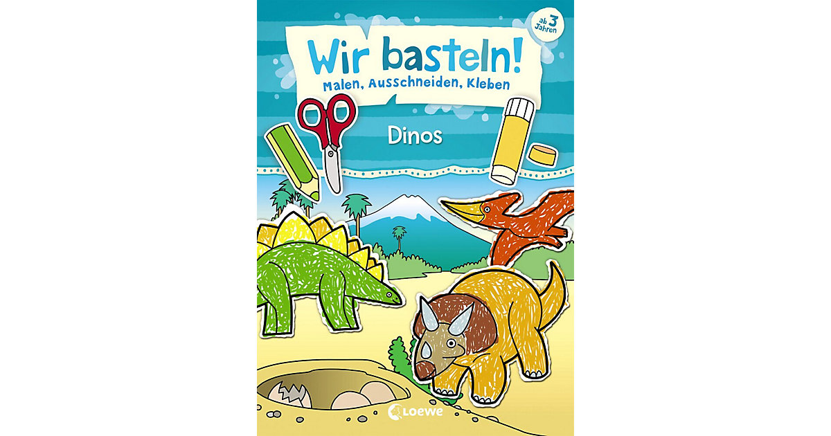 Buch - Wir basteln! - Malen, Ausschneiden, Kleben - Dinos Buch - Wir basteln! - Malen, Ausschneiden, Kleben - Dinos von Loewe Verlag