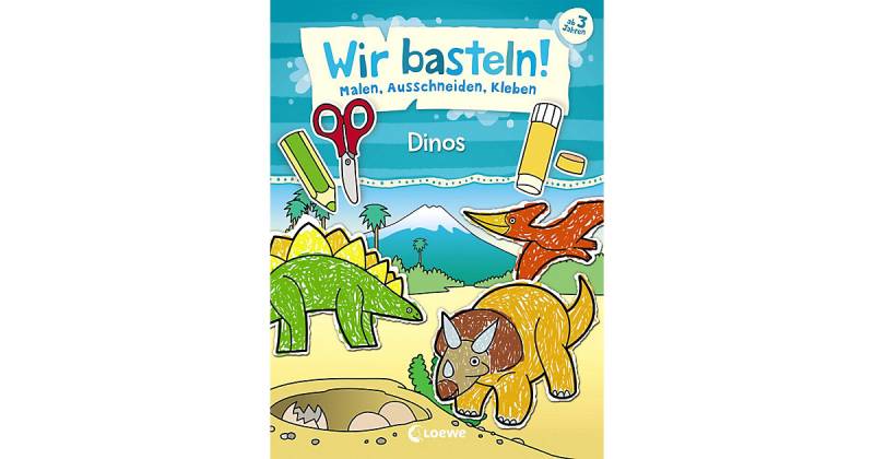 Buch - Wir basteln! - Malen, Ausschneiden, Kleben - Dinos von Loewe Verlag