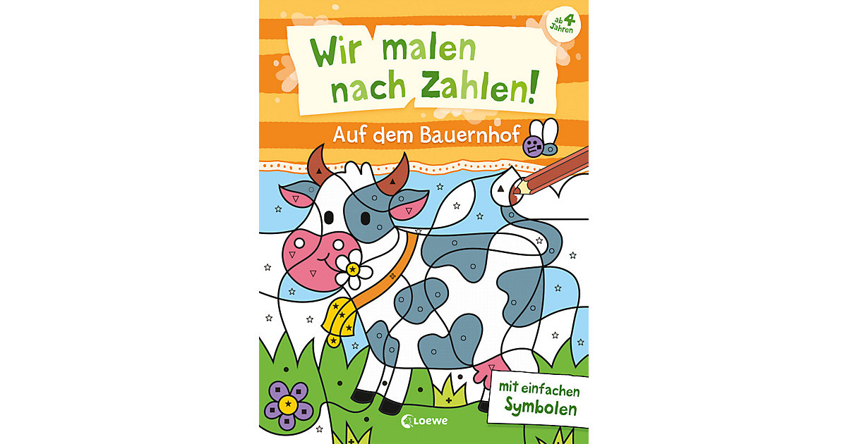 Buch - Wir malen nach Zahlen! - Auf dem Bauernhof Buch - Wir malen nach Zahlen! - Auf dem Bauernhof von Loewe Verlag