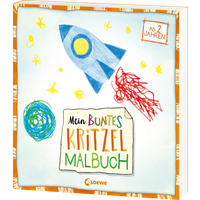 LOEWE VERLAG 978-3-7432-0522-2 Mein buntes Kritzel-Malbuch Rakete (orange) von Loewe