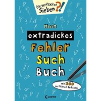 LOEWE VERLAG 978-3-7432-0605-2 Verflixten Sieben - Fehler-Such-Buch (petrol) von Loewe