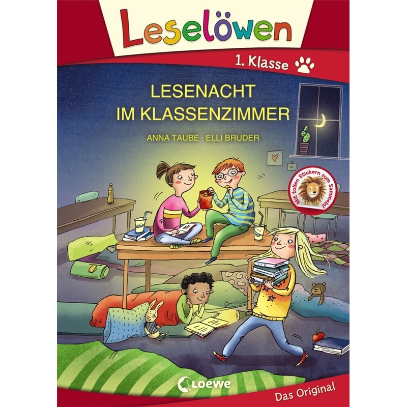Leselöwen 1. Klasse / Leselöwen 1. Klasse - Lesenacht im Klassenzimmer (Großbuchstabenausgabe) von Loewe