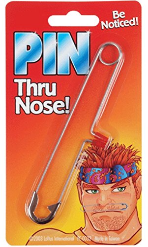 Fake Piercing (Nase) Riesen-Sicherheitsnadel von Empire Magic