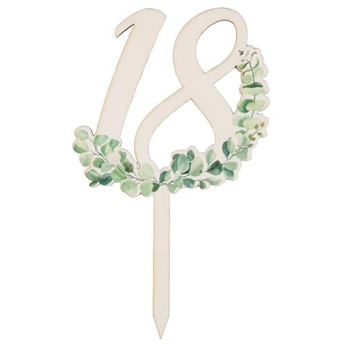 Logbuch-Verlag 18. Geburtstag Cake Topper Tortendeko Junge & Mädchen Geburtstagstorte Partydeko 18 Eukalyptus 18 x 12 cm Logbuch-Verlag 18. Geburtstag Cake Topper Tortendeko Junge & Mädchen Geburtstagstorte Partydeko 18 Eukalyptus 18 x 12 cm von Logbuch-Verlag