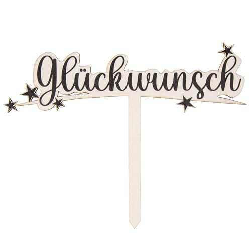 Logbuch-Verlag Glückwunsch Cake Topper für Hochzeit Schulabschluss Abitur Geburtstag Tortendeko Holzstecker 21 x 15 cm Logbuch-Verlag Glückwunsch Cake Topper für Hochzeit Schulabschluss Abitur Geburtstag Tortendeko Holzstecker 21 x 15 cm von Logbuch-Verlag
