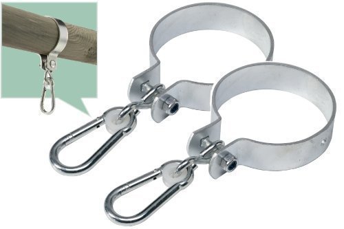 Loggyland 2er-Set Schaukelschelle rund 12cm Schaukelhaken mit Karabinerhaken, Schaukelmanschette rund 120 mm, Manschettenhaken für Kinderschaukel Loggyland 2er-Set Schaukelschelle rund 12cm Schaukelhaken mit Karabinerhaken, Schaukelmanschette rund 120 mm, Manschettenhaken für Kinderschaukel von Loggyland