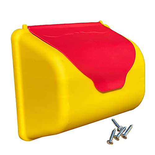 Kinder Briefkasten für Spielturm oder Spielhaus, Kletterturm Zubehör Spielplatz apfelgrün gelb von Loggyland