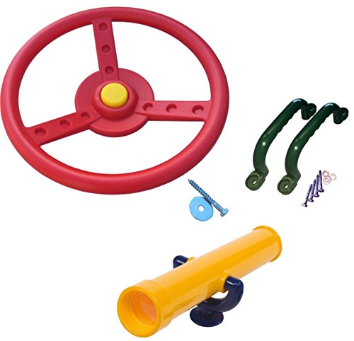 Loggyland Zubehörset für Spielturm Lenkrad, Fernrohr und Handgriffe bunt Loggyland Zubehörset für Spielturm Lenkrad, Fernrohr und Handgriffe bunt von Loggyland