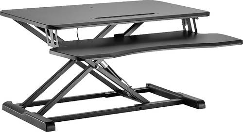 LogiLink EO0033 Sitz-Steh-Schreibtischaufsatz Höhen-Bereich: 100 bis 505mm Schwarz von Logilink