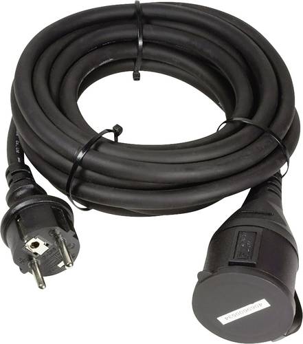 LogiLink LPS102 Strom Verlängerungskabel Schwarz 5.00m H07RN-F 3G 1,5mm² für Außenbereich geeignet von Logilink