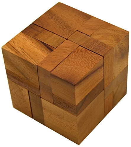 LOGOPLAY 6 Pieces in a Cube - 3D Puzzle - Denkspiel - Knobelspiel - Geduldspiel - Logikspiel aus Holz von LOGOPLAY