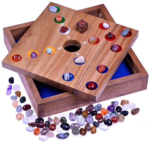 LOGOPLAY Big Hole - Würfelspiel - Gesellschaftsspiel - Brettspiel aus Holz mit Edelsteinen von LOGOPLAY
