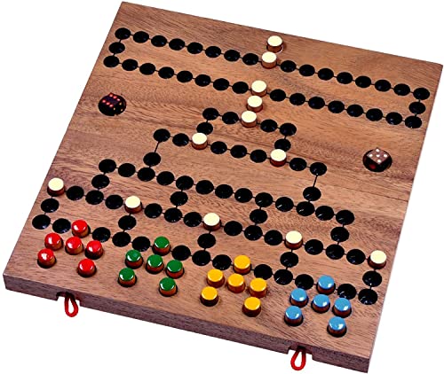 LOGOPLAY Blockade - Würfelspiel - Strategiespiel - Gesellschaftsspiel - Brettspiel aus Holz mit faltbarem Spielbrett von LOGOPLAY