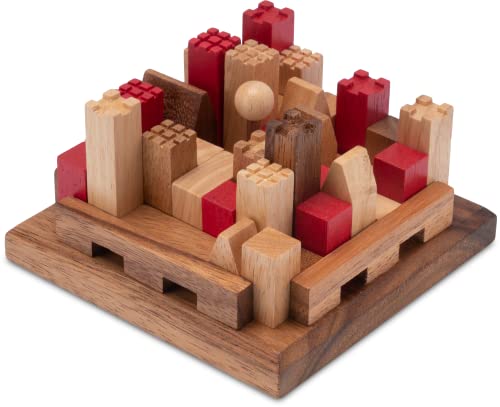 LOGOPLAY Castle - Burg - 3D Puzzle - Denkspiel - Knobelspiel - Geduldspiel - Logikspiel aus Holz mit vielen Spielvarianten von LOGOPLAY