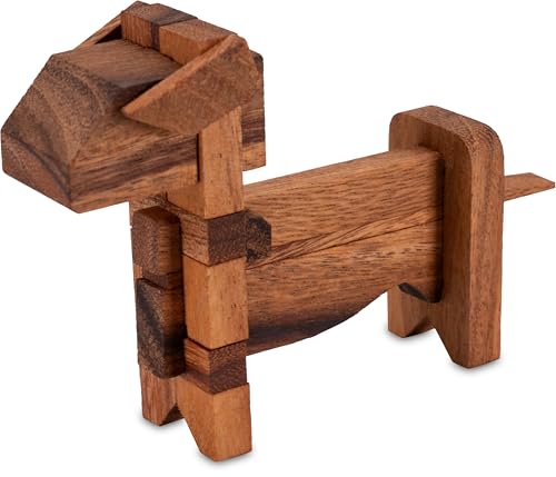 LOGOPLAY Hund - 3D Puzzle - Denkspiel - Knobelspiel - Geduldspiel aus Holz von Logoplay Holzspiele