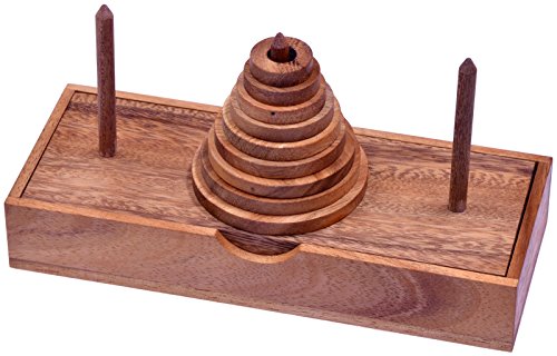 Pagoda - Turm von Hanoi - Denkspiel - Geduldspiel mit 9 Scheiben aus Holz von LOGOPLAY