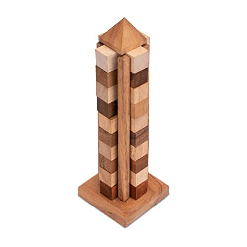 LOGOPLAY Sky Tower - Wolkenkratzer - 3D Puzzle - Denkspiel - Knobelspiel - Geduldspiel - Logikspiel aus Holz von LOGOPLAY