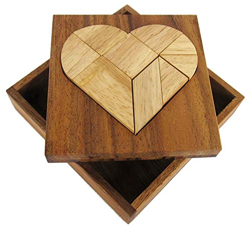 LOGOPLAY Tangram 'Herz' - Legespiel - Denkspiel - Knobelspiel - Geduldspiel - Logikspiel aus Holz von LOGOPLAY