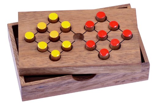 Tausche Acht - Halma - Denkspiel - Knobelspiel - Geduldspiel - Logikspiel - Brettspiel aus Holz von LOGOPLAY