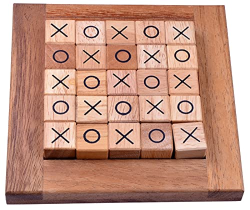 Tic-Tac-Toe - Tic Tac Toe - Legespiel - Strategiespiel im Holzrahmen von LOGOPLAY