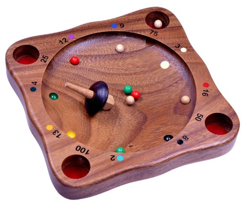 LOGOPLAY Tiroler Roulette - Kreiselspiel - Geschicklichkeitsspiel - Gesellschaftsspiel - Brettspiel aus Holz von LOGOPLAY