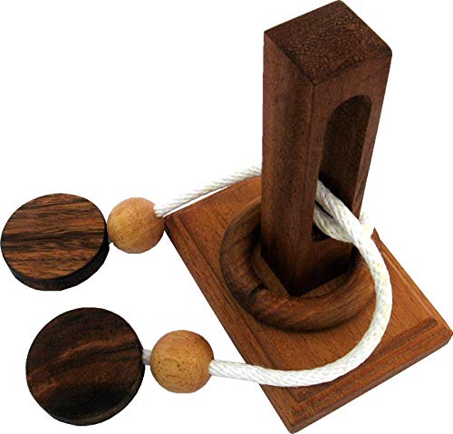 LOGOPLAY Tong Tang - Schnurpuzzle - Denkspiel - Knobelspiel - Geduldspiel - Logikspiel aus Holz von LOGOPLAY