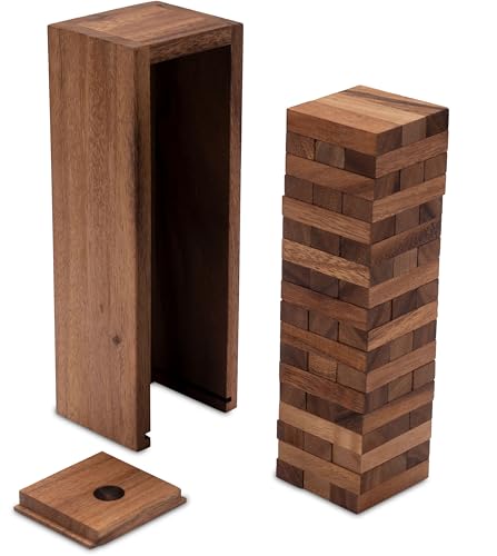 LOGOPLAY Wackel Turm Gr. S - 23 cm Höhe - Condo - Holzturm - Geschicklichkeitsspiel - Gesellschaftsspiel aus Holz von LOGOPLAY