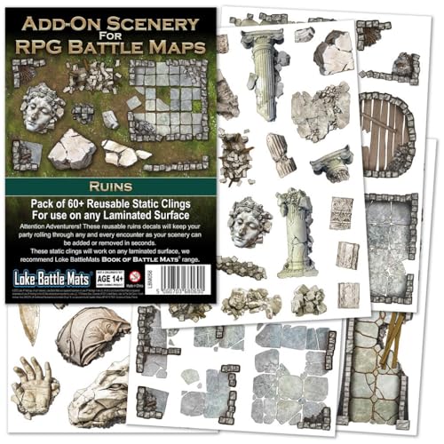 Loke Battlemats | Add On Scenery for RPG Maps Ruins | RPG | Accessory | Ages 14+ | English von Loke BattleMats