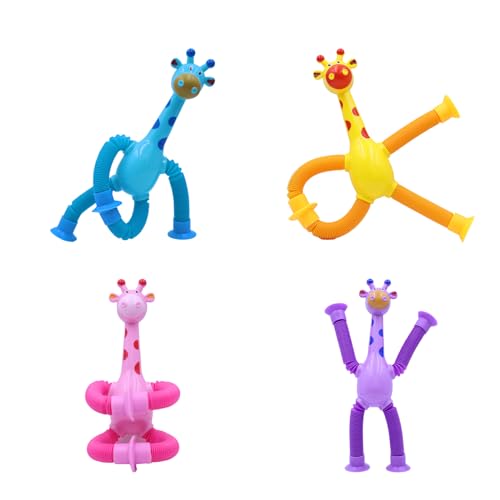Lolileo 4PCS Giraffe Saugnapf Spielzeug für Kinder, Giraffe Populäres Rohrsensor Spielzeug, Kinder Und Erwachsene Stress Entlastung lindert Stress und Ängste für autistische Kinder und Erwachsene Lolileo 4PCS Giraffe Saugnapf Spielzeug für Kinder, Giraffe Populäres Rohrsensor Spielzeug, Kinder Und Erwachsene Stress Entlastung lindert Stress und Ängste für autistische Kinder und Erwachsene von Lolileo
