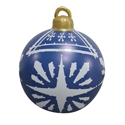 Lomhmn UK Aufblasbare Weihnachtsornamente für den Außenbereich, PVC, riesige aufblasbare Dekorationen für Urlaub, Hof, Veranda, Dekoration, Blau, Einheitsgröße von Lomhmn