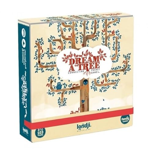 Londji PG002 Dominospiel für Kinder ab 3 Jahren - Tree of Dreams - | Familienspiel, Reisespiel, Taschenspiel von Londji